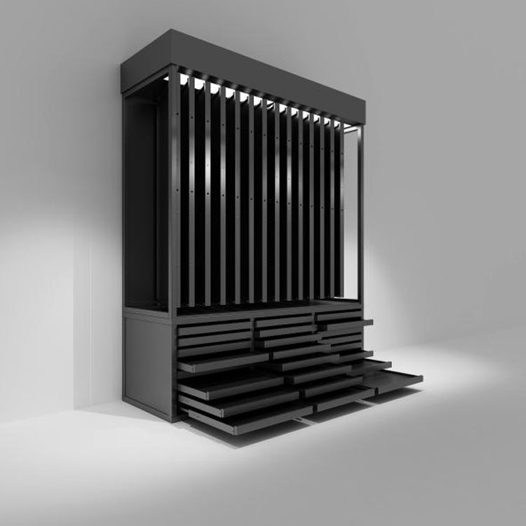 Quid eliges Metallum Siding Vertical Ceramic Display Rack Shelf for Your Store